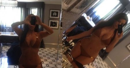 Kim Kardashian pozuje przed lustrem (FOTO)