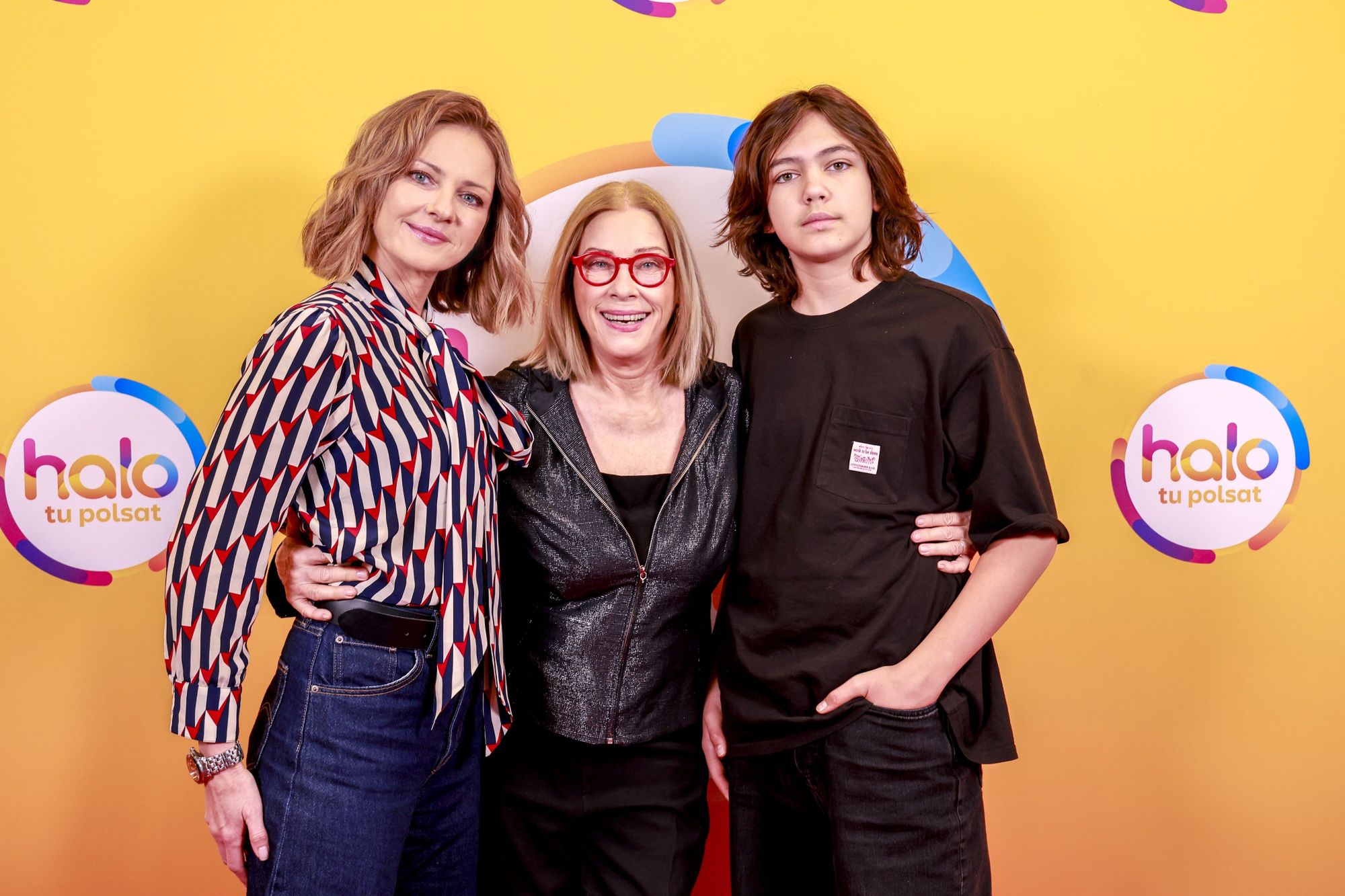 Małgorzata Potocka z córkąMatyldą Robakowską i wnukiem