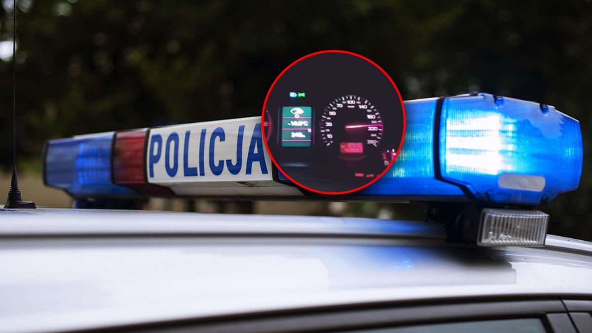 Kierowca jechał 220 km/h.