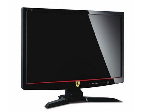 Monitor z logo Ferrari