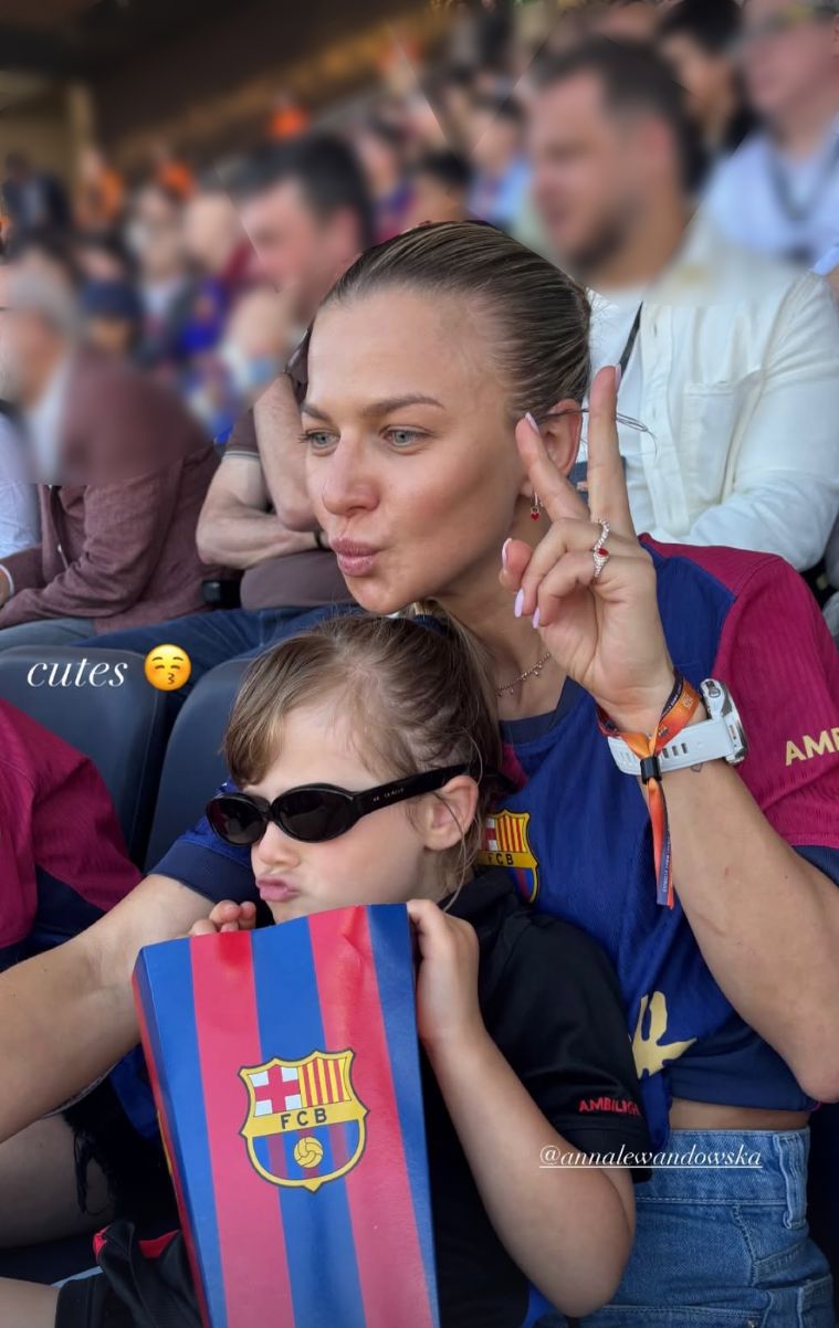 Anna Lewandowska z córką