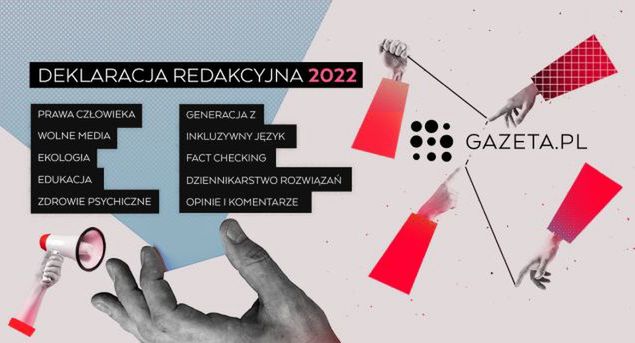 Gazeta.pl z deklaracją na 2022 rok. „Nie musimy być pomiędzy, by opisywać rzeczywistość”