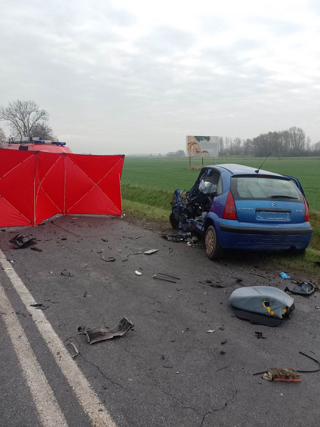Wypadek na drodze krajowej nr 36