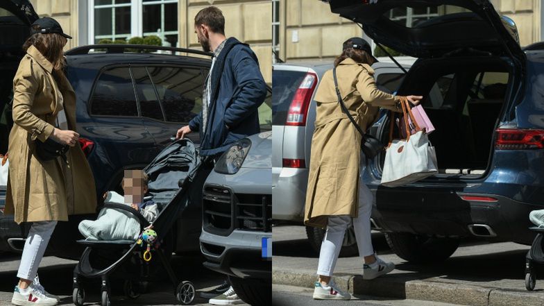 Anna Czartoryska z mężem i synkiem