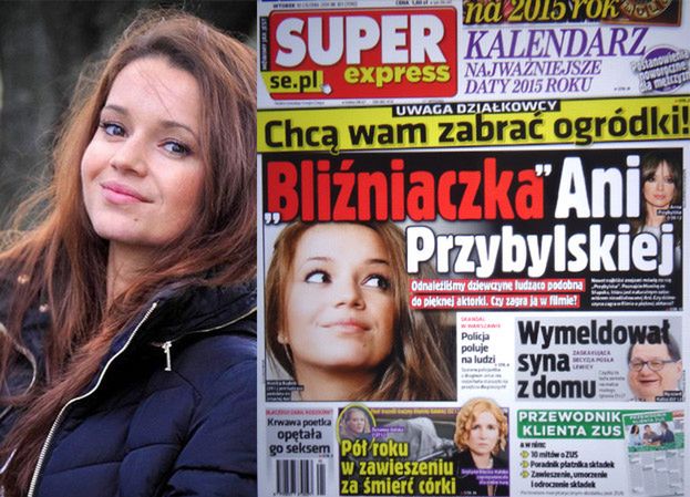 "Super Express" znalazł... "bliźniaczkę Anny Przybylskiej"