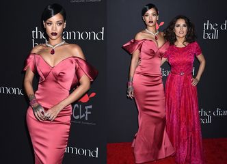 Rihanna z Salmą Hayek i... rubinem za 2 miliony dolarów! (ZDJĘCIA)