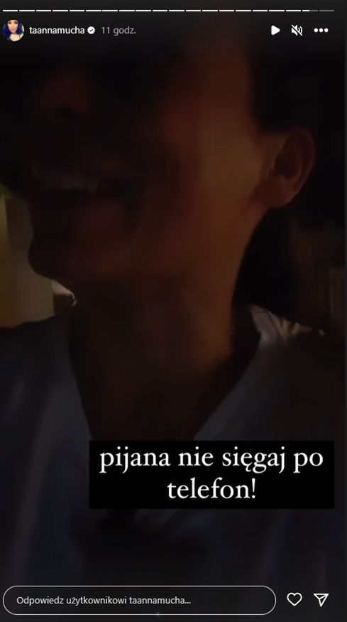 Anna Mucha nietrzeźwa na Instagramie