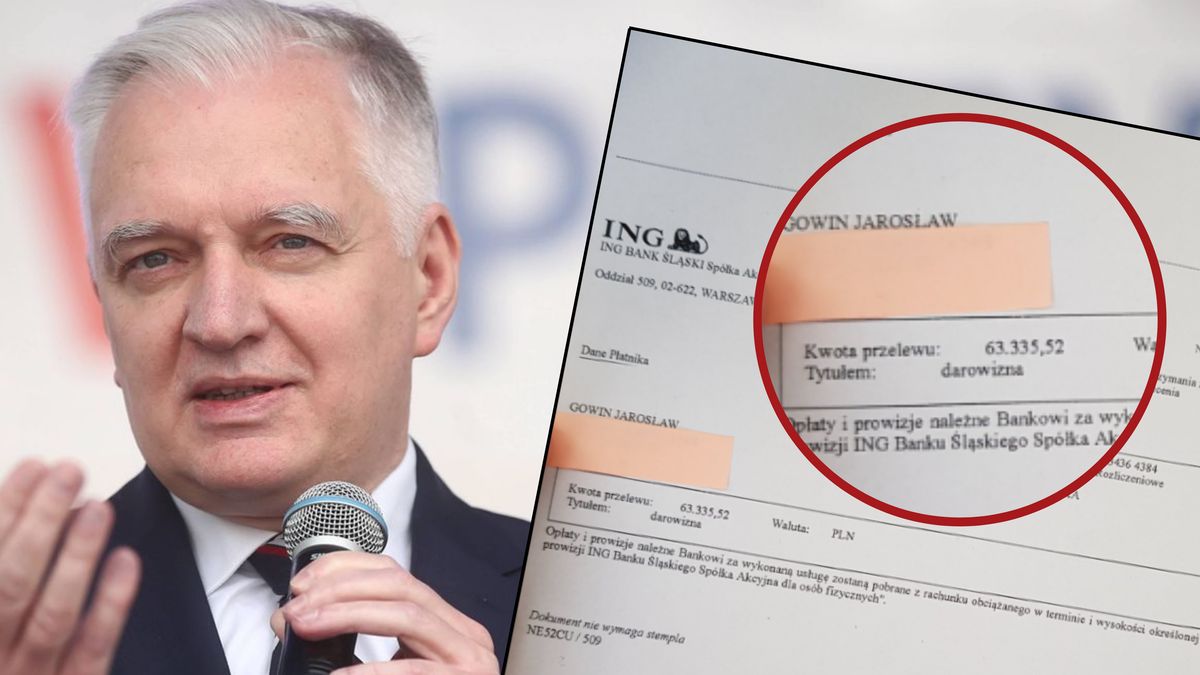 Jarosław Gowin przelał swoją premię z 2017 roku na Caritas. We wtorek rano opublikował dowód wpłaty, ale po chwili go usunął i wysłał ponownie