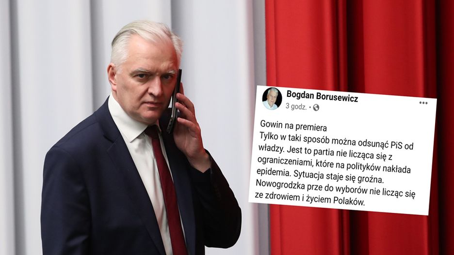 Bogdan Borusewicz widziałby w fotelu premiera szefa Porozumienia Jarosława Gowina