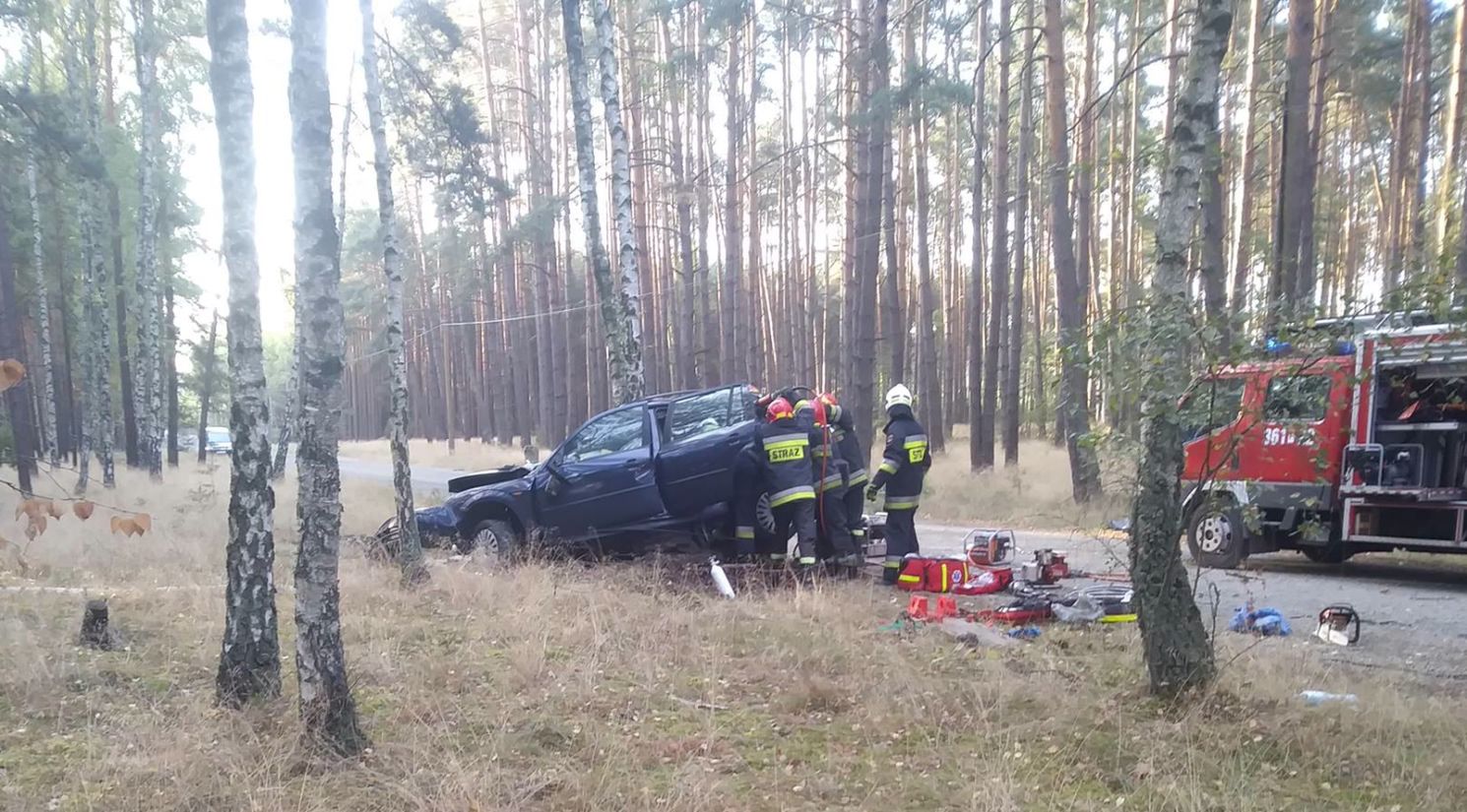 Miejsce wypadku niedaleko Bytnicy