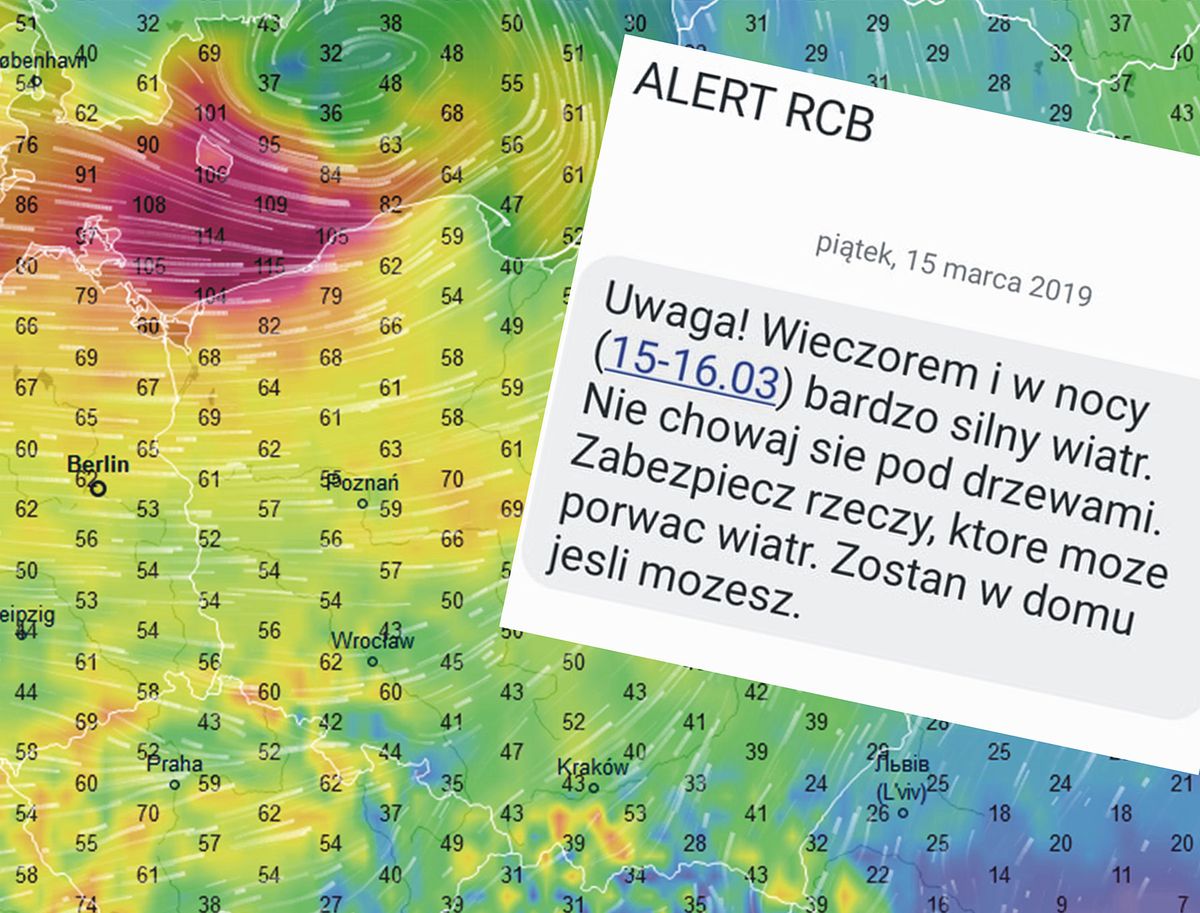 Wichura nadciąga nad Polskę. RCB rozsyła ostrzeżenia