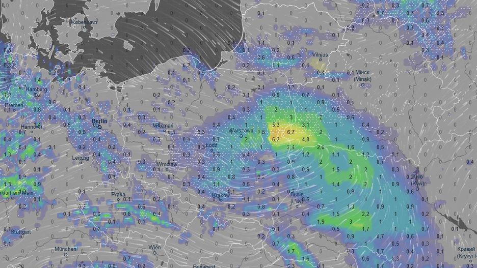 W prognozie widać opady śniegu