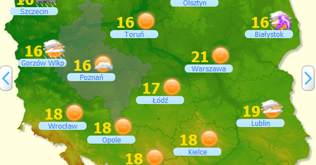 Prognoza pogody na weekend. Ostrzeżenie przed burzami
