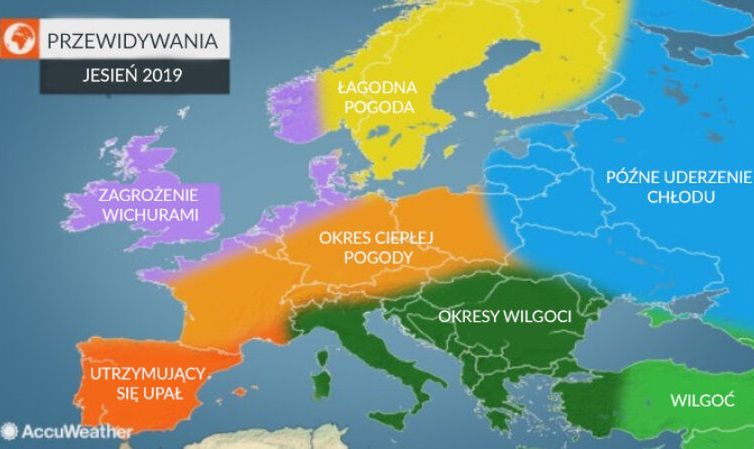 Pogoda na jesień 2019. Przewidywania amerykańskich meteorologów