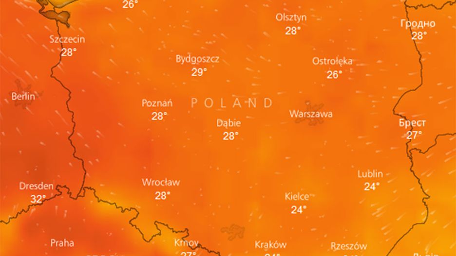 Upał w sobotę dokuczać będzie mieszkańcom całej Polski - na termometrach do 32 st. C w cieniu