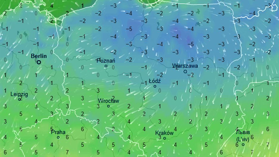 W środę nad ranem w Polsce północnej i wschodniej temperatura spadnie do -5 st. C