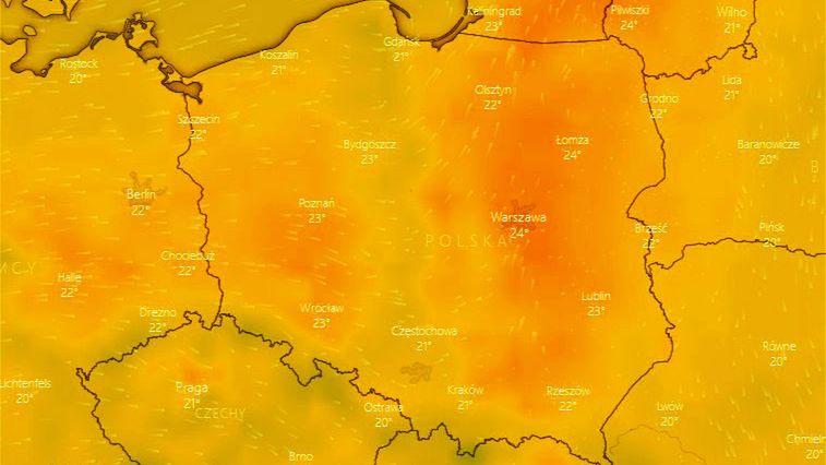 Pogoda. W strefie burz - w środkowej Polsce - będzie najchłodniej