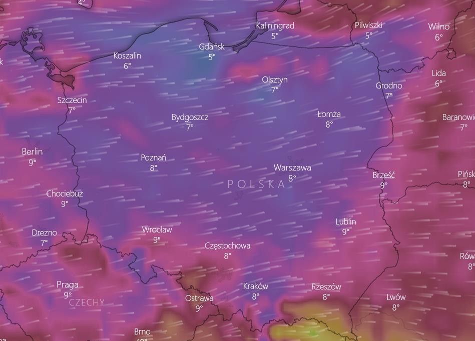 Podmuch wiosny  - niż Bennet przyniesie wiatr o prędkości do 90km/h