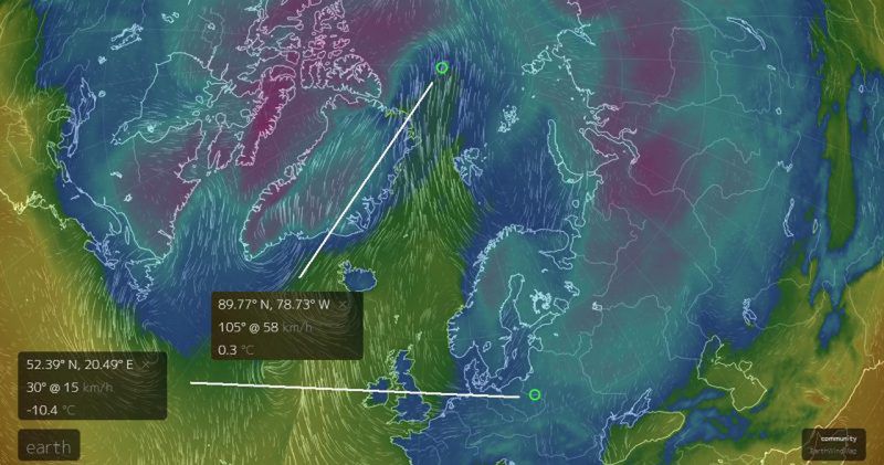 Temperatury z dnia 25.02 2018r. 