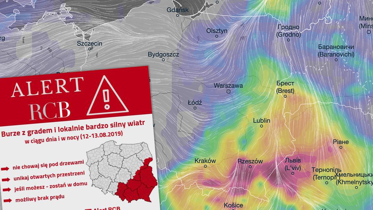 Pogoda. Burze z gradem mogą pojawić się w poniedziałek oraz w nocy w wielu regionach kraju