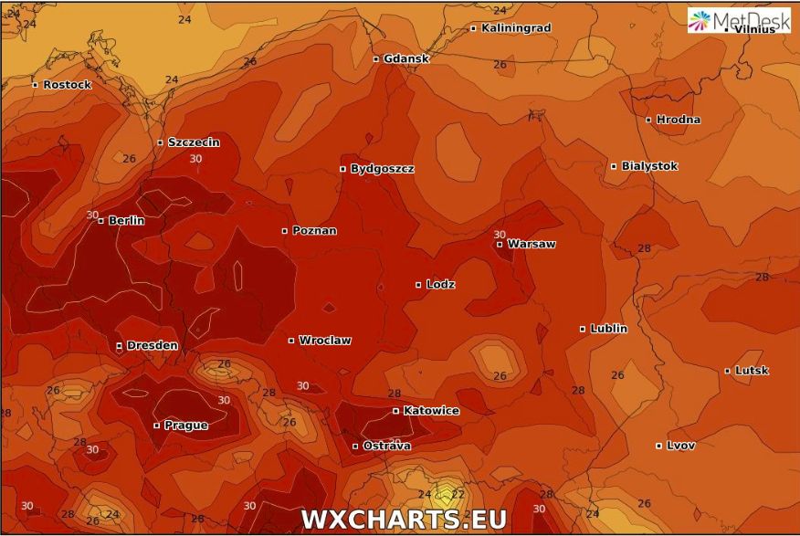 Prognoza pogody na weekend: upał i burze. Od poniedziałku - ochłodzenie