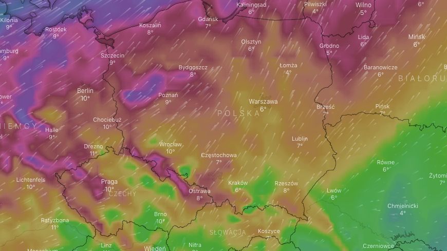 Pogoda. Będzie wietrznie i ślisko