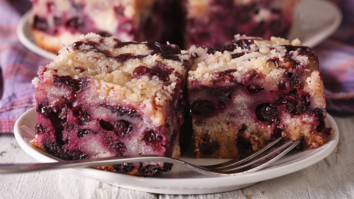 Ciasto ucierane z jagodami