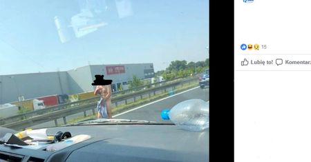 Nagi mężczyzna na S11 biegał po autach. Akcja służb