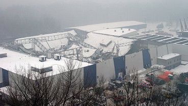 Miejsce katastrofy budowlanej w Katowicach