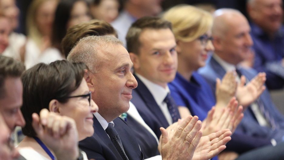 Grzegorz Schetyna na Radzie Krajowej PO.