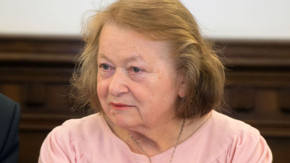 Janina Goss z rady nadzorczej PGE podczas spotkania ówczesnego wicepremiera Mateusza Morawieckiego z przedstawicielami biznesu z województwa łódzkiego w lipcu 2016 r.