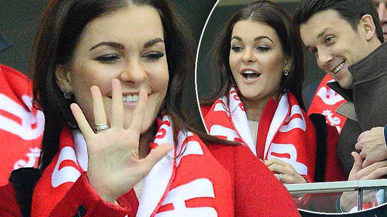 Agnieszka Radwańska z mężem na meczu Polska – Łotwa