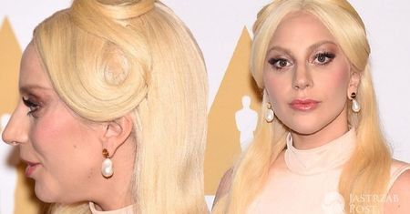 Elegancka suknia, intrygująca fryzura, szczupła sylwetka... Lady Gaga na spotkaniu przed Oscarami wyglądała pięknie!