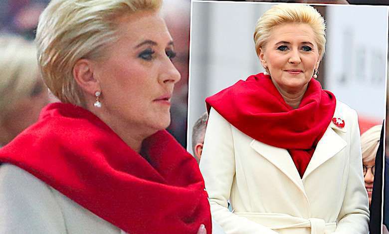 Agata Duda w dwóch stylizacjach świętuje setną rocznicę niepodległości Polski. Zaczęła od biało-czerwonego kompletu