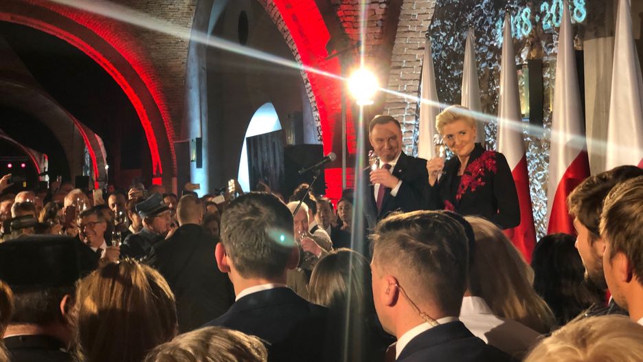 Andrzej Duda i Agata Kornhauser-Duda wznieśli niepodległościowy toast