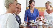 Tak Andrzej Duda z Agatą pożegnali Kate i Williama. Pierwsza Dama w niczym nie ustępowała stylizacją księżnej
