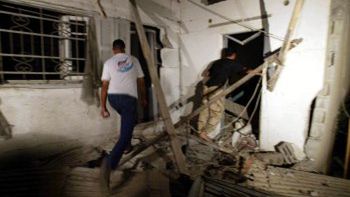Ruiny ostrzelanego domu w Gazie