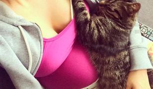 Ciężarna trenerka fitness umieściła zdjęcie z kotem. Zalała ją fala krytyki