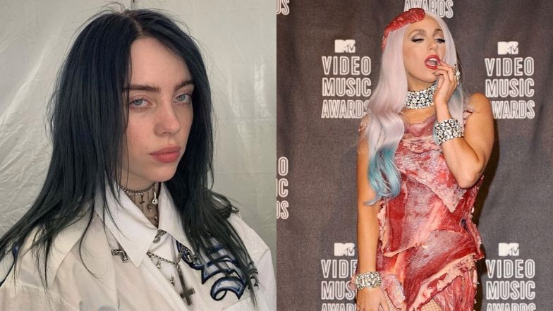 Billie Eilish nie podobała się mięsna sukienka Lady Gagi. Fani piosenkarki oburzeni: "Słuchaj SZCZURZE"