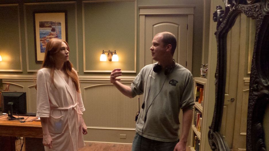 Karen Gillan i Mike Flanagan na planie ''Oculus''