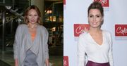 Agnieszka Popielewicz i  Anna Guzik w podobnych spódnicach odsłoniły nogi. Gwiazdy na konferencji Polsat Cafe [wideo]
