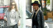Stylowa Kinga Rusin i młodzieżowa Patricia Kazadi pod studiem ''Dzień Dobry TVN''