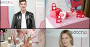 Ciężarna Zosia Ślotała w koszulce Moschino i Michał Baryza w nienagannej fryzurze dla marki Swatch