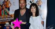 Tomek Karolak i Viola Kołakowska z córką w kinie