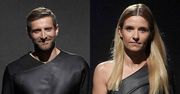 Joanna Koroniewska i Maciej Dowbor w niemal identycznych strojach na wybiegu podczas pokazu mody