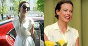 Anna Mucha w klasycznej bieli a la Marilyn Monroe na promocji luksusowych samochodów [zdjęcia]