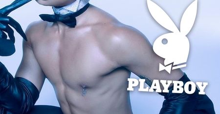 Zapomnijcie o gorącej modelce. Na okładce "Playboya" pojawił się… rozebrany mężczyzna. Gwiazda LGBT pręży wdzięki w damskich ciuszkach