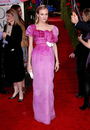 Diane Kruger w sukni Christian Lacroix Couture - Złote Globy 2010, najpiękniejsze kreacje wszech czasów