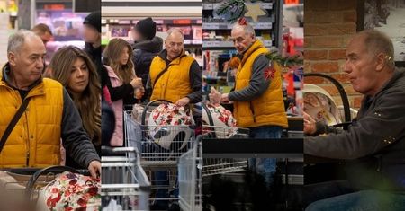 72-letni Karol Strasburger spełnia się w roli ojca na rodzinnych zakupach i obiadku w barze (ZDJĘCIA)