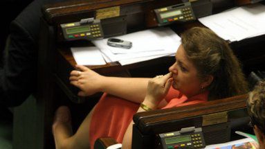 Renata Beger podczas posiedzenia Sejmu